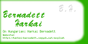 bernadett harkai business card